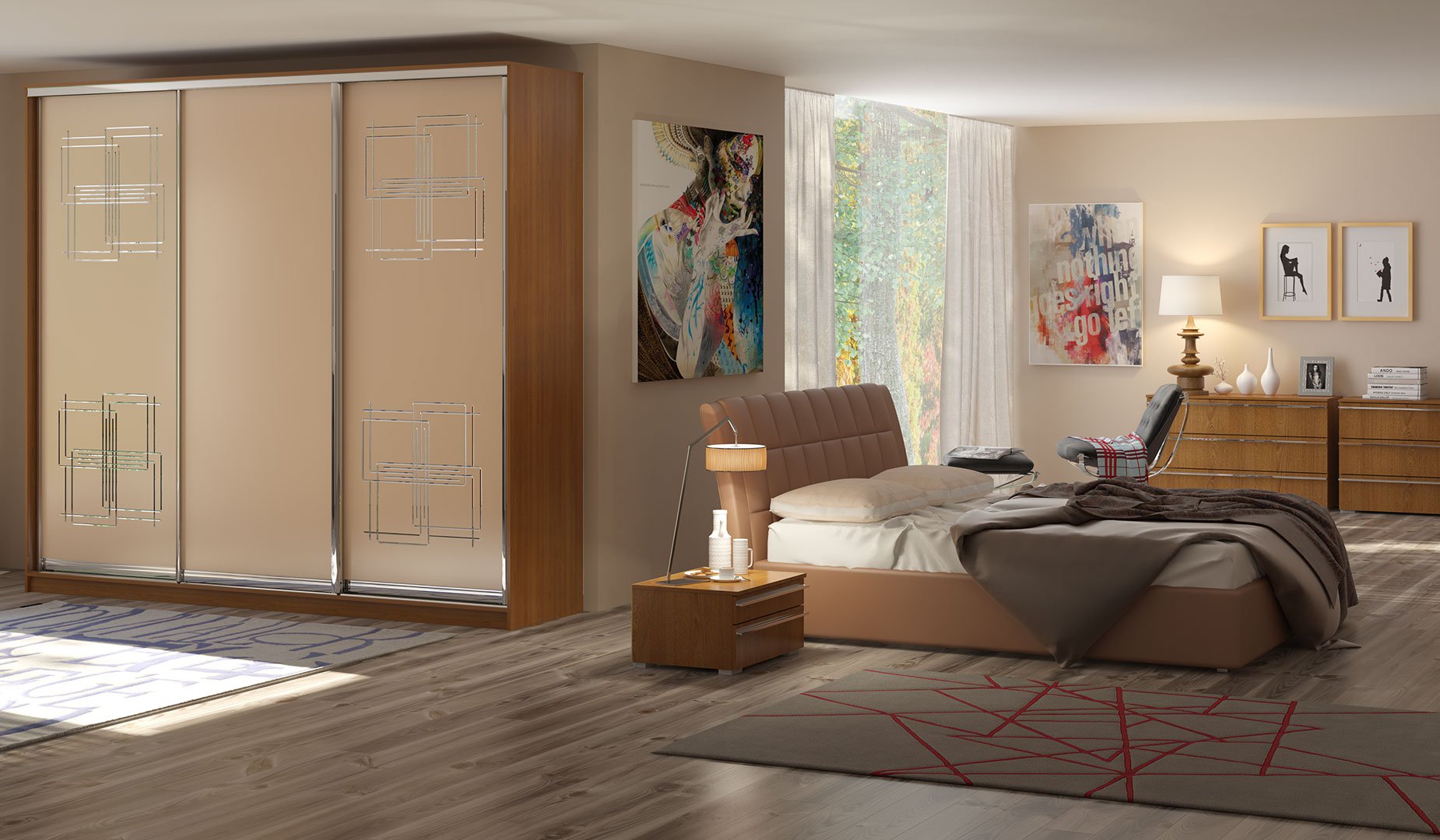 Мебель для Спальная BEDLEO1 - Rioka MEBEL